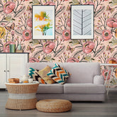 Vintage Flowers Butterflies Wallpaper
